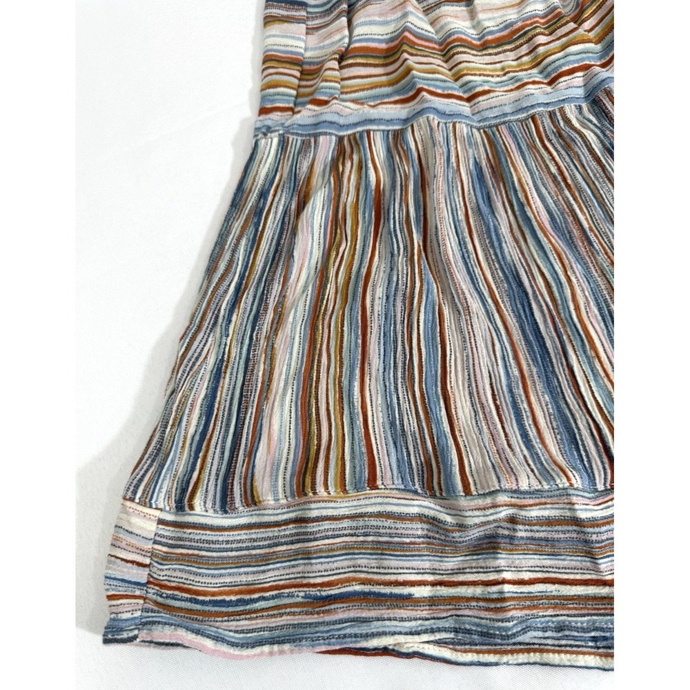Karen Kane Tiered Midi Skirt Multicolor Elastic Tie Waist Womens Size L Rayon - Picture 8 of 9